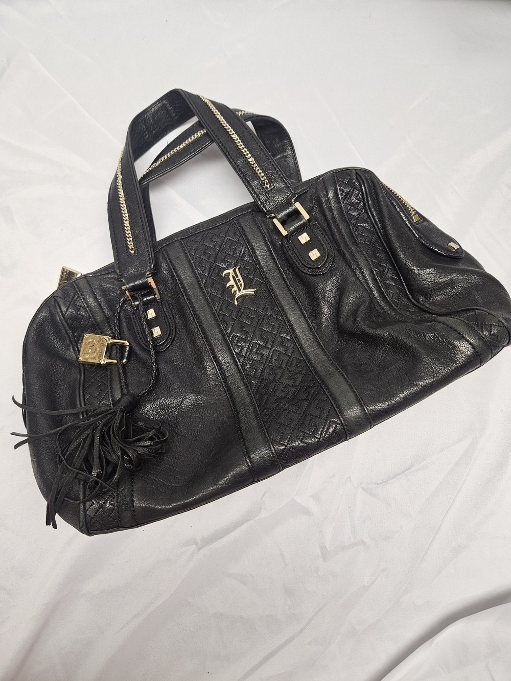 Vintage L.A.M.B. Black Leather Handbag